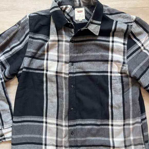 Levi Plaid Flannel Sherpa Fleece Jacket-Size XXL - Picture 3 of 10